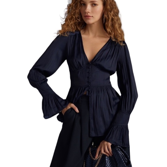 By Anthropologie Deep-V Tunic XS - Picture 2 of 5